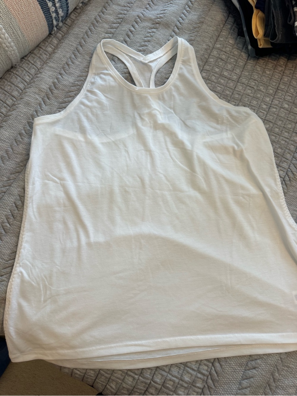 Athleta White Racerback Tank Top